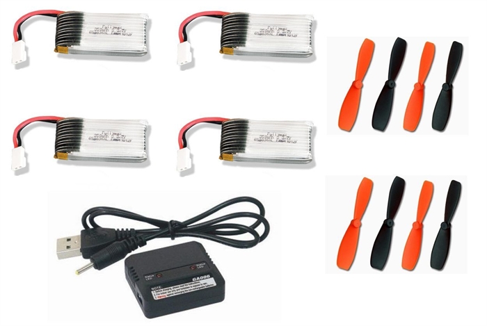 UPC 024972000073 product image for Walkera Qr Ladybird Battery 4 X 3.7v 350mah Charger 2 X 55mm Propeller Bla U1a0 | upcitemdb.com